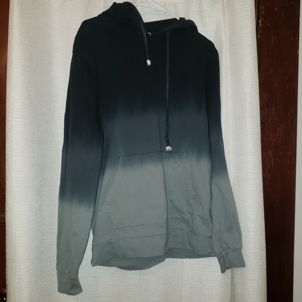 “American Republic” Blue ombre Hoodie w/front Pocket, S EUC